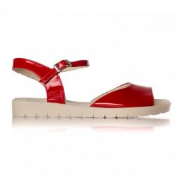 sandale cu talpa joasa sandale platforma sandale rosii