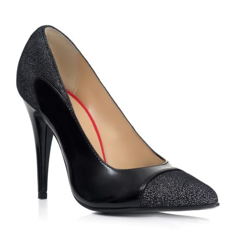Pantofi stiletto dama de piele Elia B3 - imagine 2