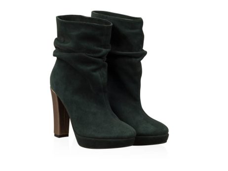 Botine fronsate din piele Mia M2 - imagine 2