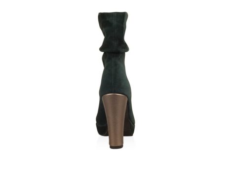 Botine fronsate din piele Mia M2 - imagine 3