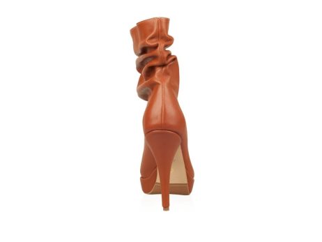 Botine fronsate din piele Laurie M1 - imagine 2
