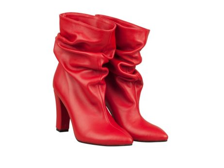 Botine fronsate din piele Simo M3 - imagine 3
