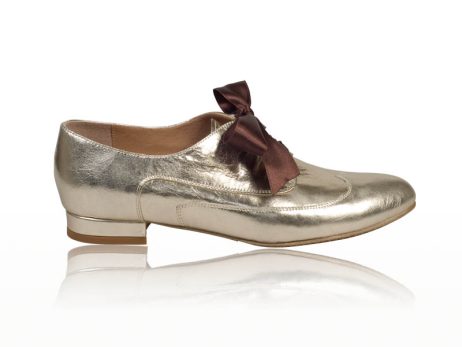 oxford pantofi dama la comanda argintiu