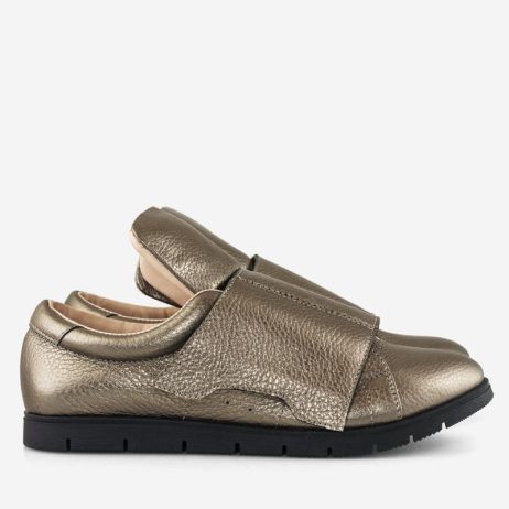 mocasini femei din piele naturala pantofi sport femei metalizati