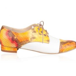 oxford pantofi dama la comanda portocaliu oxford shoes galben
