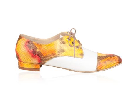 oxford pantofi dama la comanda portocaliu oxford shoes galben