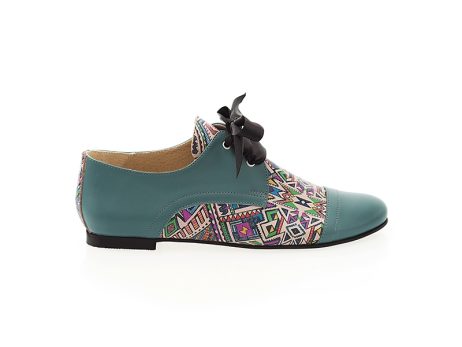 oxford pantofi dama la comanda pantofi oxford turcoaz