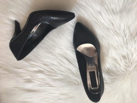 Pantofi stiletto dama piele box W30 negru masura 38 - imagine 3