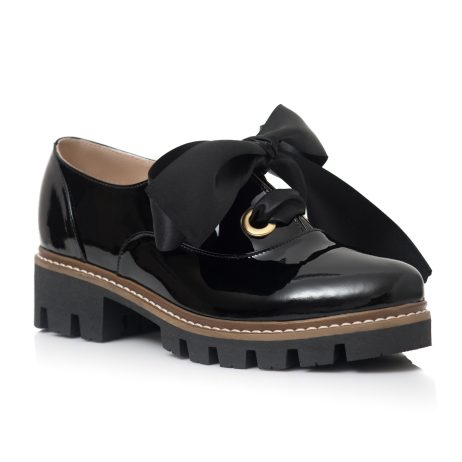 Pantofi dama cu talpa joasa si snur E50 n - imagine 2