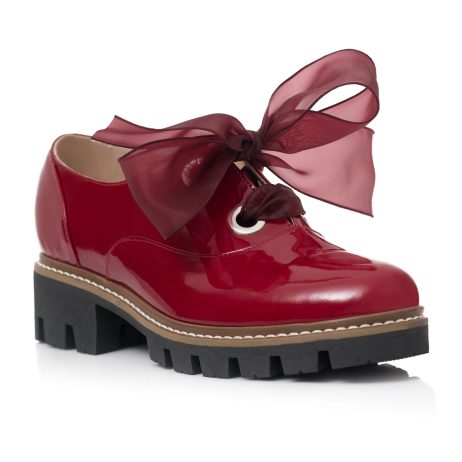 Pantofi dama cu talpa joasa si snur E50 b - imagine 2