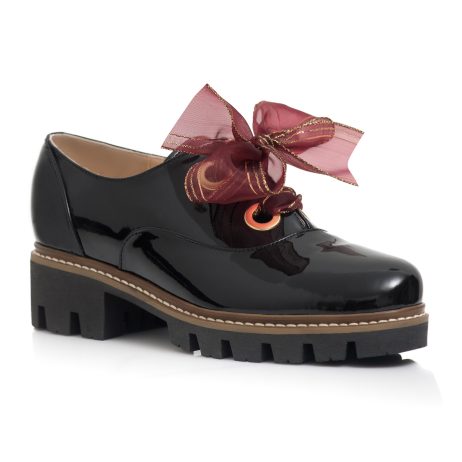 Pantofi dama cu talpa joasa si snur E50 n - imagine 5