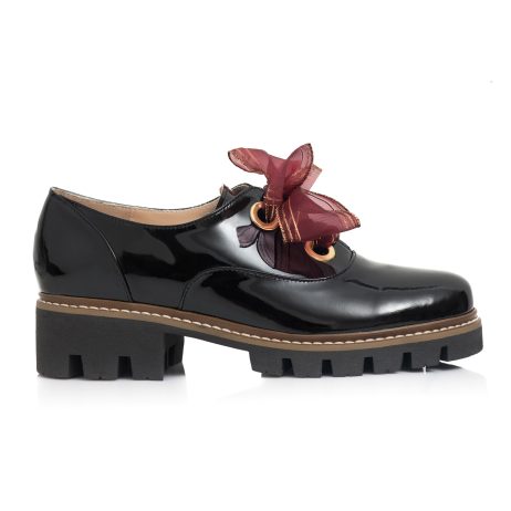 Pantofi dama cu talpa joasa si snur E50 n - imagine 6