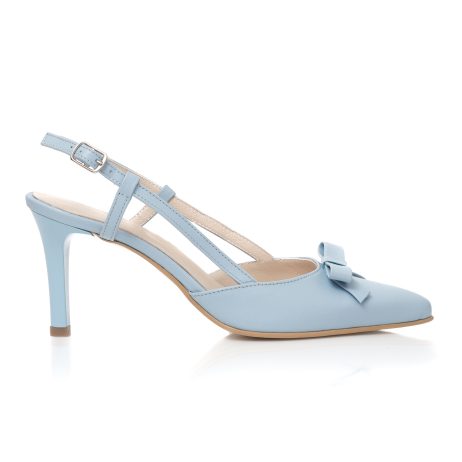sandale cu fundita sandale femei toc mic sandale bleu