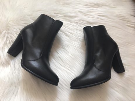 Botine dama din piele Argo B2 negru box MASURA 36