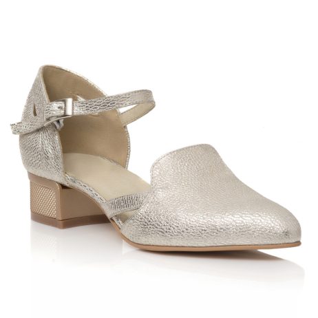 Pantofi oxford dama piele Office W20 silver - imagine 2