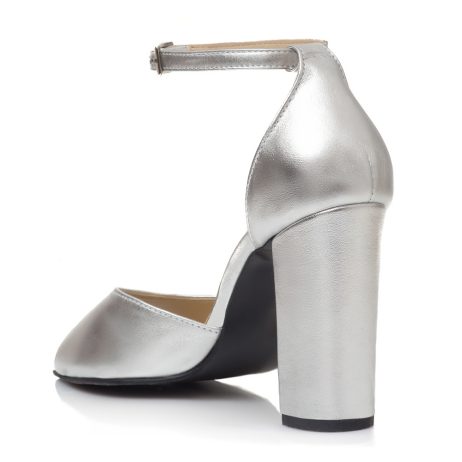 Sandale piele naturala Lisy W1 silver - imagine 4