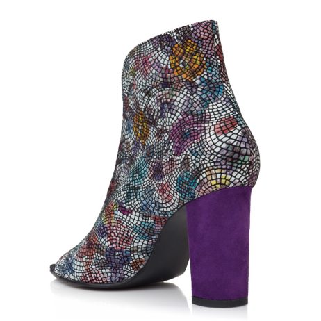 Pantofi dama de piele Atractive W1 flori - imagine 4