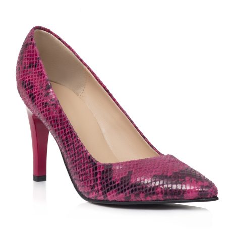 Pantofi stiletto dama de piele Snake E5 - imagine 2