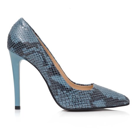 Pantofi stiletto dama de piele Snake a E5