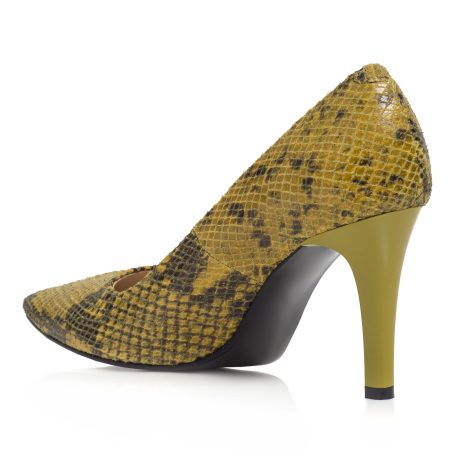 Pantofi stiletto dama de piele Snake g E5 - imagine 4