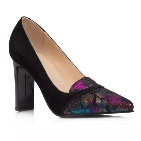 Pantofi stiletto dama de piele cu toc Faty E28 - imagine 2