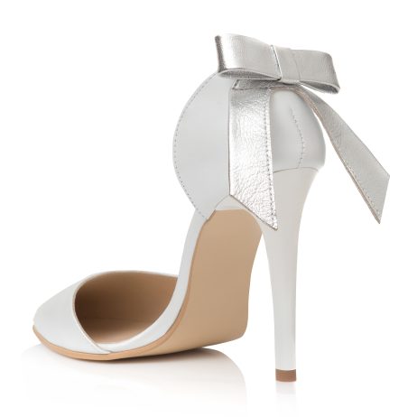 Pantofi stiletto dama de piele Alun E30alb - imagine 4