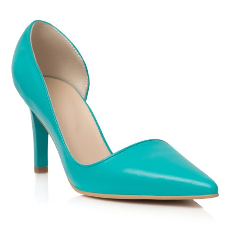 Pantofi stiletto dama de piele Lady cut E8 - imagine 2