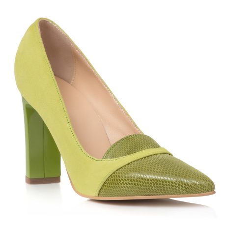 Pantofi stiletto dama de piele cu toc Faty E28 v - imagine 2
