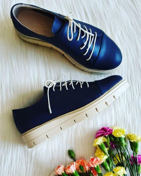 Pantofi Piele Bleu Oxford A1 - orice culoare