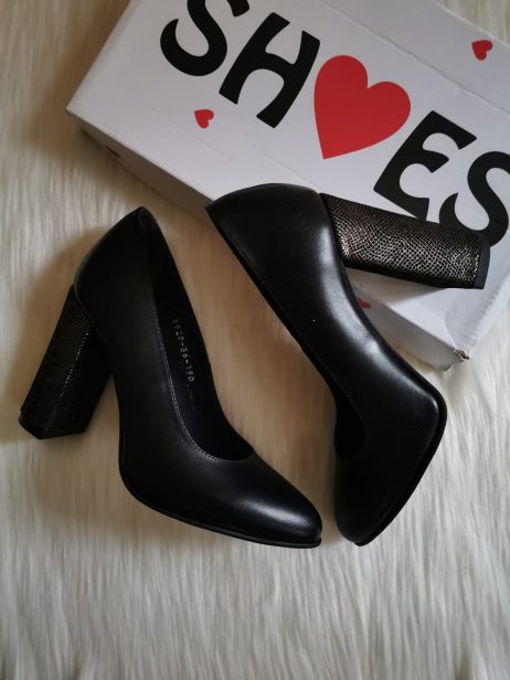 Pantofi Eleganti Toc Grosbox  Negru Melisa T31 -pe stoc