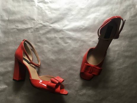 Sandale Elegante piele lacuita rosu - pe stoc - imagine 3