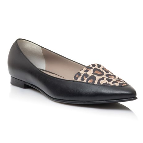Balerini Piele Negru/Imprimeu Estela - orice culoare - imagine 4