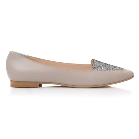 Balerini Piele Nude/Gri Estela - orice culoare - imagine 2
