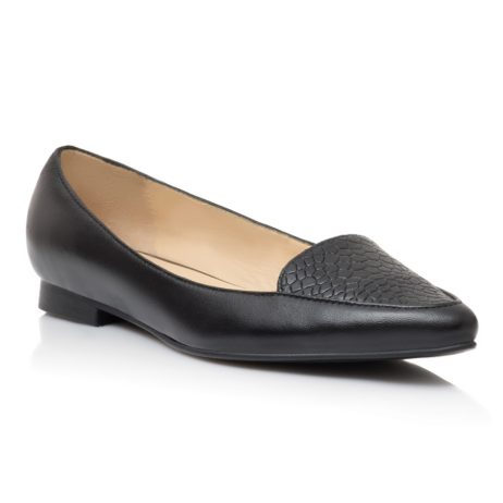 Balerini Piele Negru/Imprimeu Estela - orice culoare - imagine 3