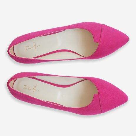 Balerini Piele Fucsia/Albastru Electric D15 - orice culoare - imagine 2
