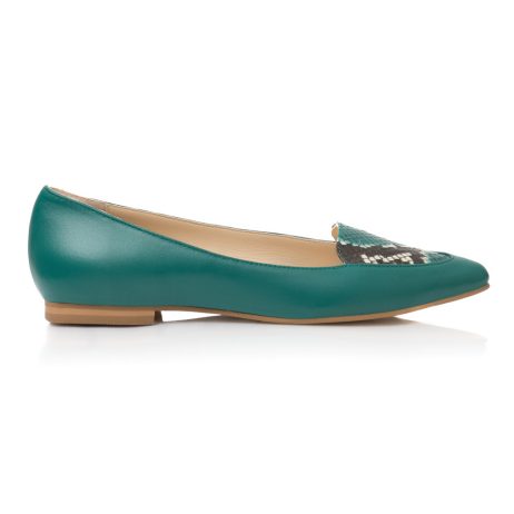 Balerini Piele Turcoaz Estela - orice culoare - imagine 2