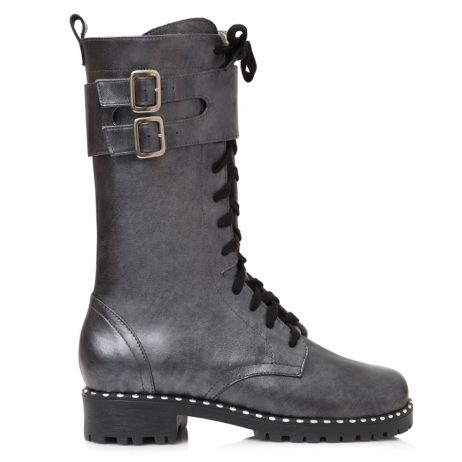 Bocanci Dama Piele Argintiu  Inchis  A15 - orice culoare - imagine 2