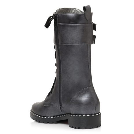 Bocanci Dama Piele Argintiu  Inchis  A15 - orice culoare