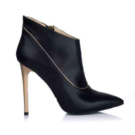 Botine Piele Stiletto Eva S4 NUDE - pe stoc