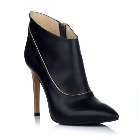 Botine Piele Stiletto Eva S4 NUDE - pe stoc - imagine 2