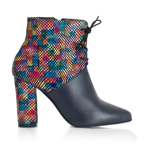 Botine Piele Bleumarin Multicolor Elisse V40 - orice culoare - imagine 5