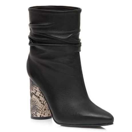 Botine Piele Fronsate Toc Sarpe A1  - Orice Culoare - imagine 3
