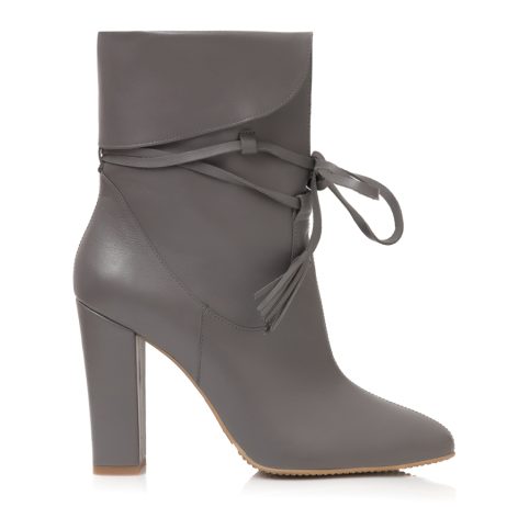 Botine Piele Naturala Gri Sara A5 - Orice Culoare - imagine 2