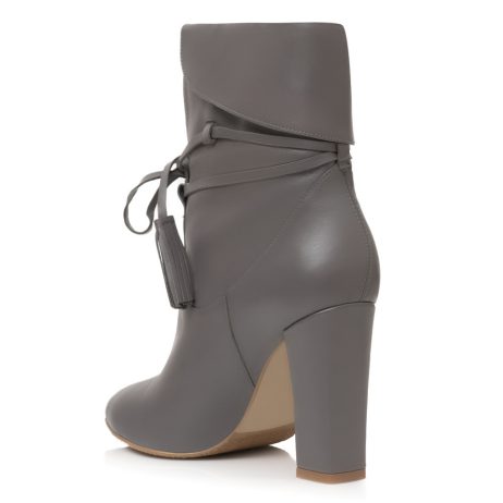 Botine Piele Naturala Gri Sara A5 - Orice Culoare - imagine 3