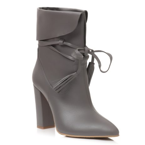 Botine Piele Naturala Gri Sara A5 - Orice Culoare