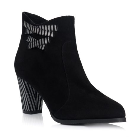 Botine Piele Intoarsa Negru/Dungi Ema T14 - orice culoare - imagine 8
