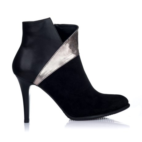 Botine Piele Intoarsa Negru Elsa S7 - orice culoare - imagine 2