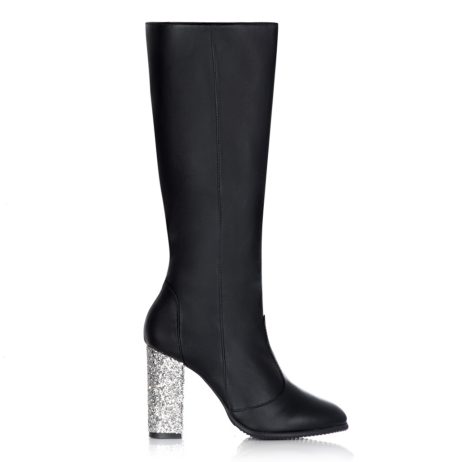 Cizme Piele Elegante Toc Glitter S4- orice culoare - imagine 3