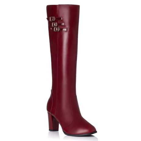 Cizme Piele NEGRU  Catarame Evelin T1 - pe stoc - imagine 7