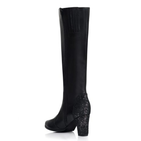 Cizme Piele NEGRU  Catarame Evelin T1 - pe stoc - imagine 4